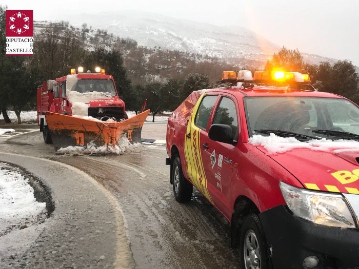 Nevadas en la provincia de Castellón