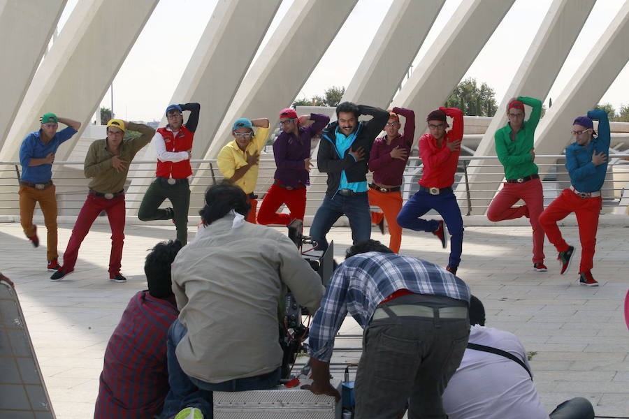 Una película de Bollywood en la Ciudad de las Artes y las Ciencias.