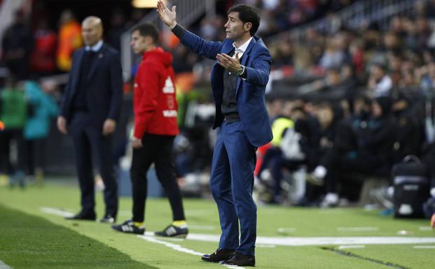 Marcelino en el último partido.