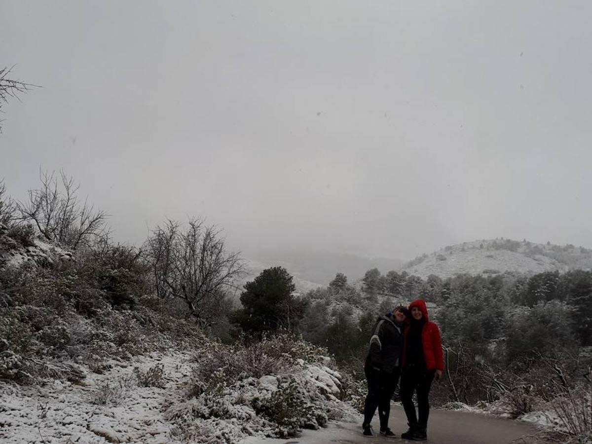 Fotos de nieve en la provincia de Alicante y de Valencia