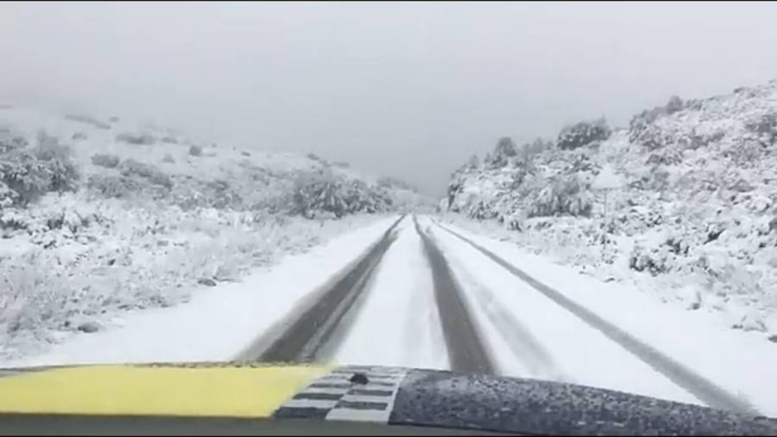 Fotos de nieve en la provincia de Alicante y de Valencia