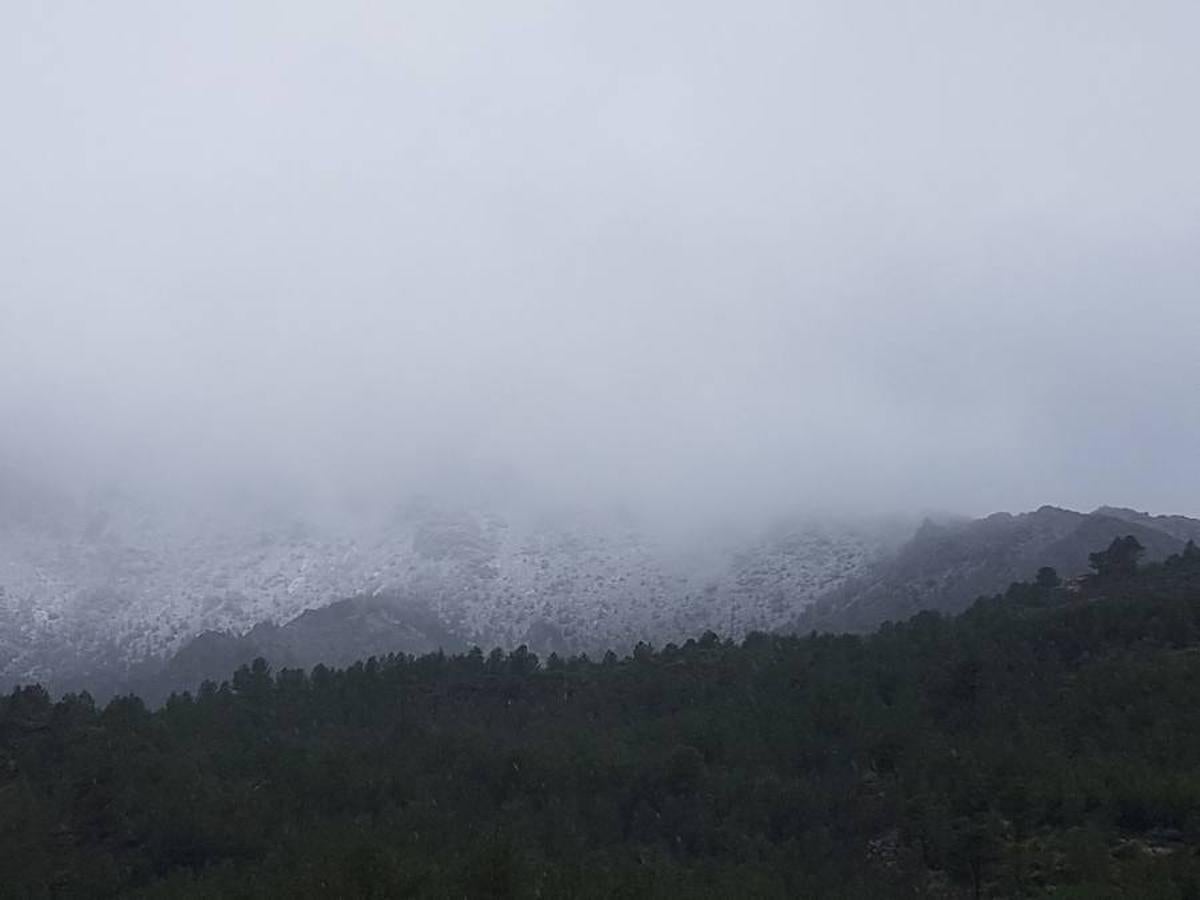 Fotos de nieve en la provincia de Alicante y de Valencia