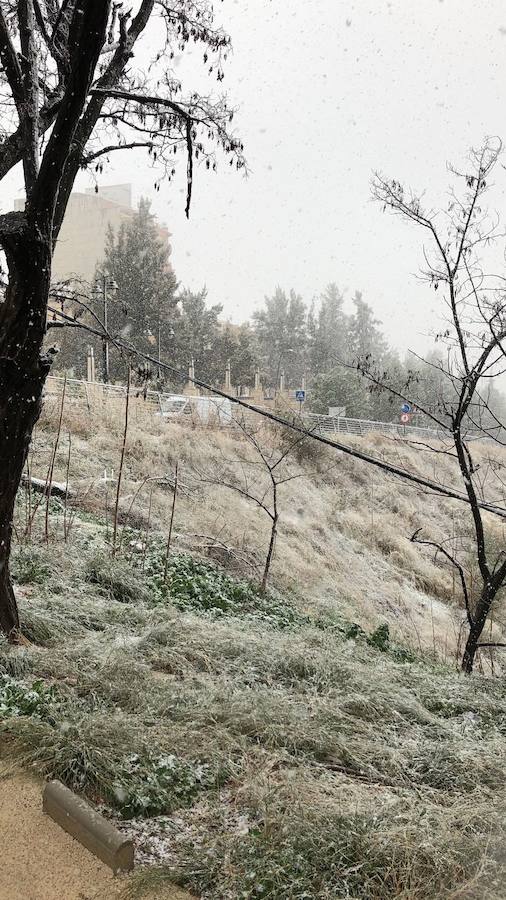 Fotos de nieve en la provincia de Alicante y de Valencia