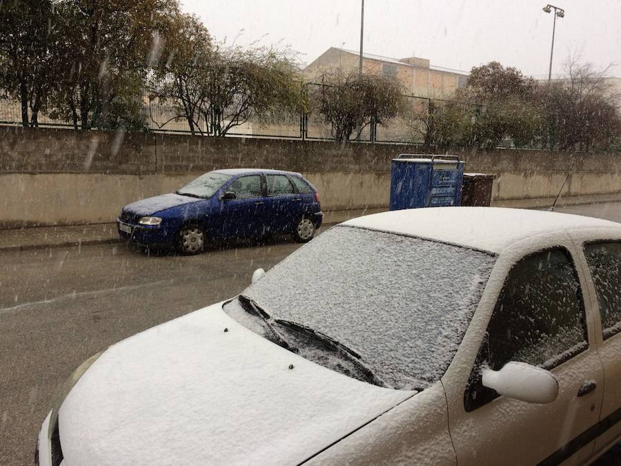 Fotos de nieve en la provincia de Alicante y de Valencia