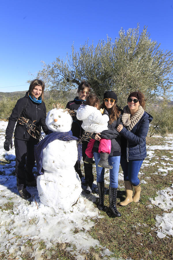 Muchos valencianos han aprovechado el fin de semana para acercarse a disfrutar de la nieve caída en los últimos días. Las zonas más visitadas están siendo los municipios de Agrés, Alcoy o Muro, en la provincia de Alicante, así como Morella y la comarca de Els Ports. Las temperaturas y el volumen de precipitaciones limita el disfrute a modestas batallas de bolas de nieve y la construcción de algunos muñecos, en los que más de uno ha aprovechado sus propias bufandas y gorros para decorarlos, debido a la clima primaveral que reinó durante la mañana del sábado.