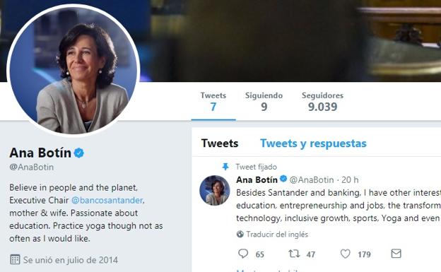 ¡Welcome to Twitter, Ana Botín!