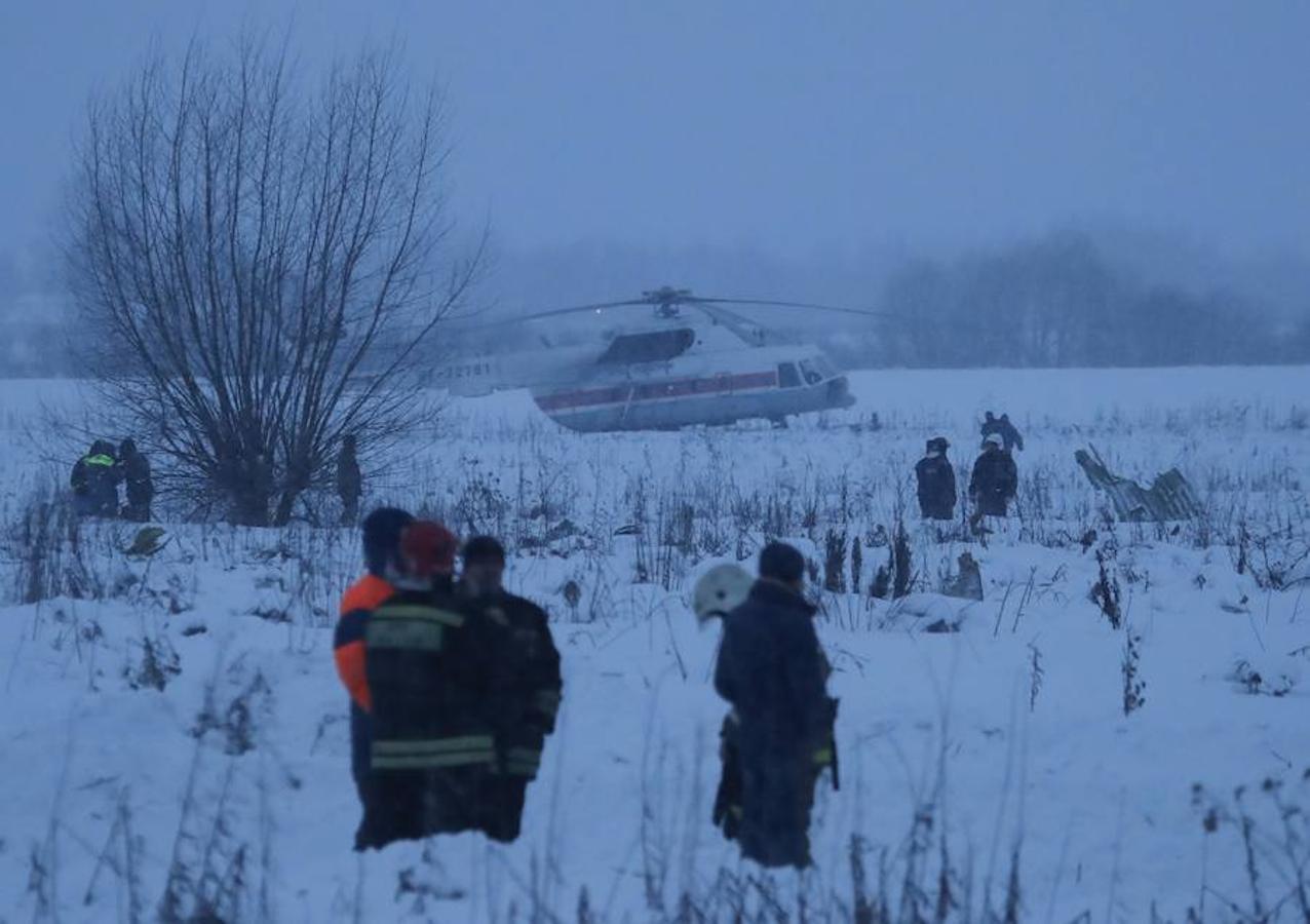 Fotos del accidente aéreo en Moscú