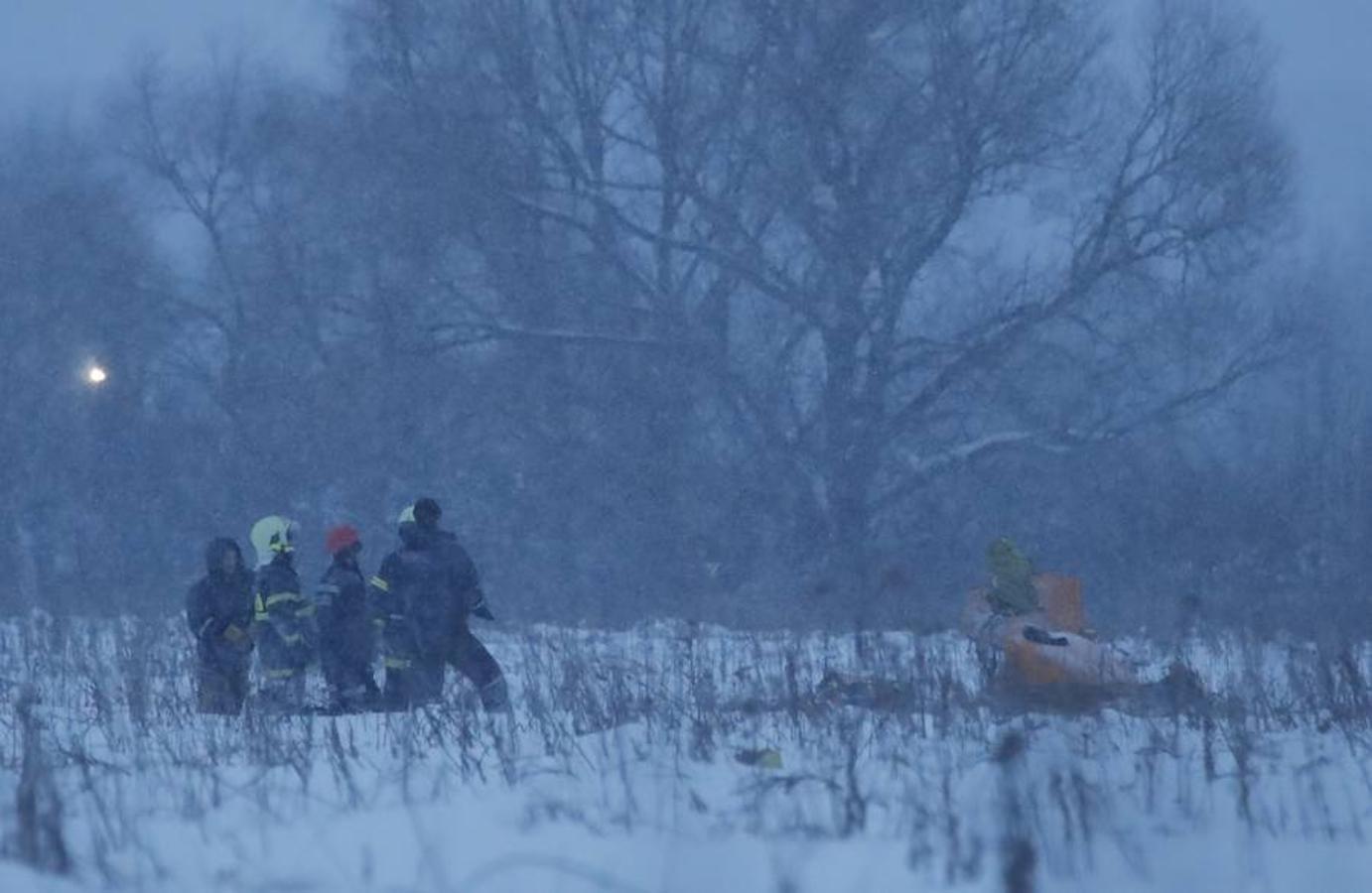 Fotos del accidente aéreo en Moscú