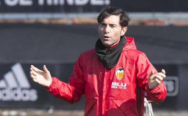 Marcelino García Toral, entrenador del Valencia CF, este miércoles en la Ciudad Deportiva. 