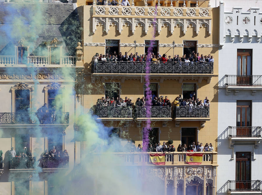 Fotos: Fotos de la mascletà del día de la Crida de las Fallas 2018