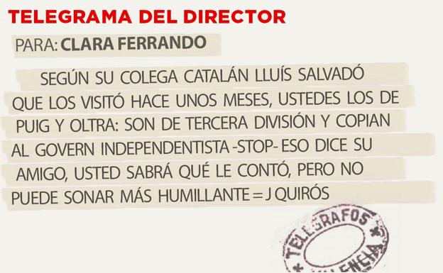 Telegrama para Clara Ferrando