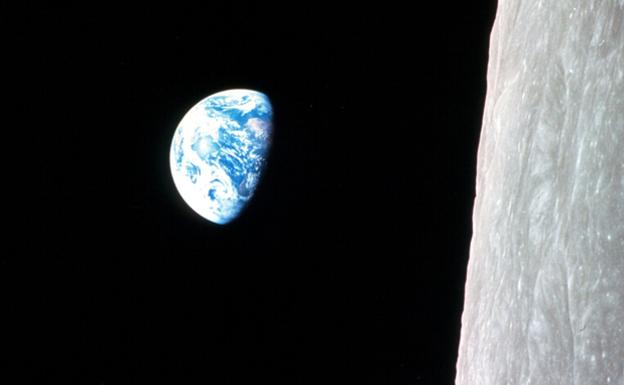 Imagen del planeta Tierra tomada desde el Apollo VIII en 1968.