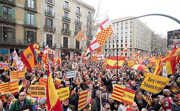 15.000 'taberneses', según la Guardia Urbana, se han manifestado en Barcelona.