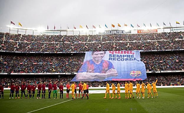 Vista del Camp Nou antes del Barça-Atlético. 