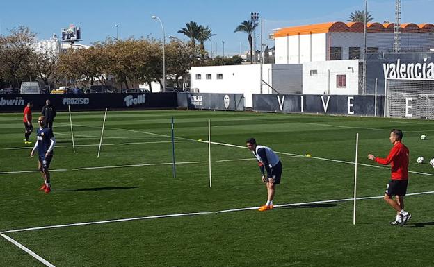 Imagen del entrenamiento de esta mañana.