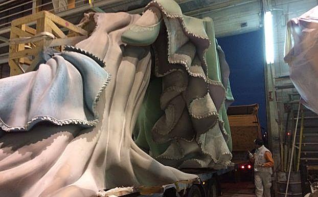 Los primeros ninots de la Falla Convento Jerusalén - Matemático Marzal.