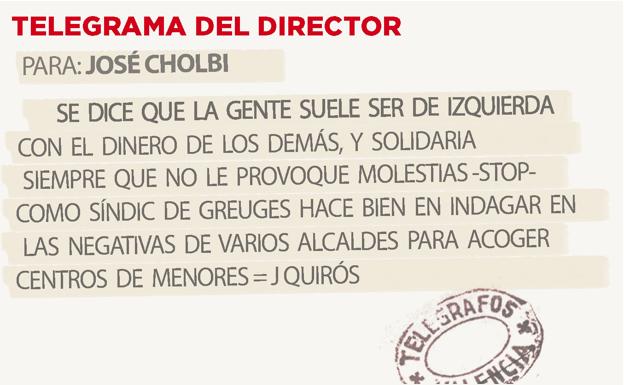 Telegrama para José Cholbi