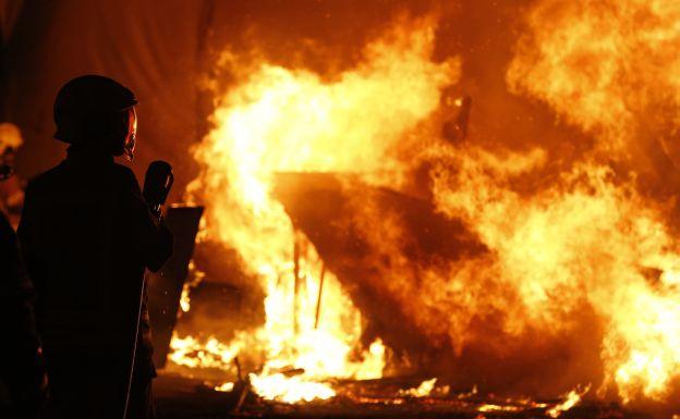 Cremà de las fallas de Valencia.