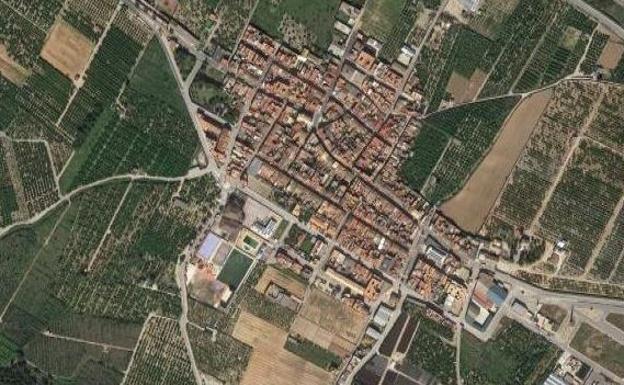 Vista aérea de Llaurí, donde se produjeron los hechos. 