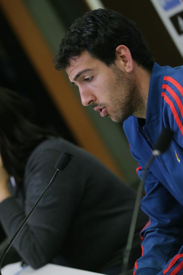 Parejo, durante la rueda de prensa de ayer. 