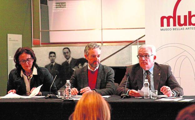 El diputado de Cultura, César Augusto Asencio con el director del CMCV José Luis Pérez Pont. 