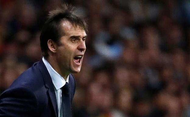 Julen Lopetegui, durante el partido ante Argentina. 