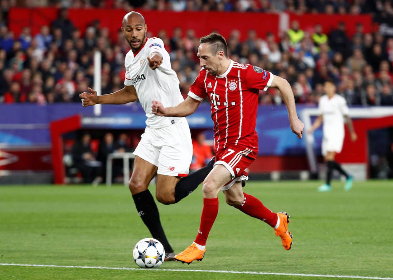 El equipo sevillista compareció decidido a hacer historia en los cuartos de final de la Champions ante un gigante como el Bayern