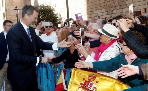 Don Felipe, el domingo pasado en Palma de Mallorca. 