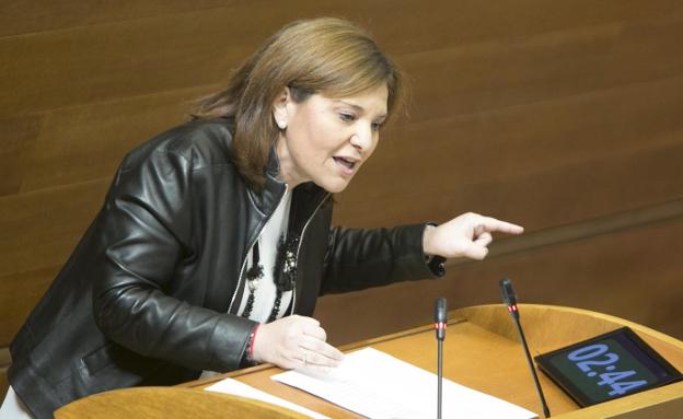 La portavoz del PPCV en Les Corts, Isabel Bonig, ayer. 