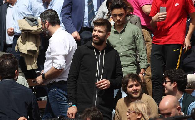 Gerard Piqué en la Copa Davis.