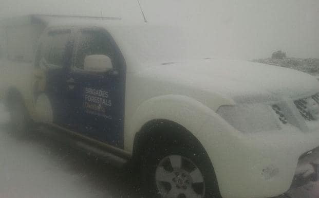 Nieve primaveral en el interior de Valencia