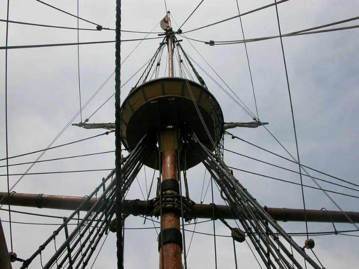 El Mayflower era un típico mercante inglés de principios del siglo XVII. Era del tipo filibote, tenía una popa y proa elevadas, lo que le hacía ser un barco difícil de navegar contra el viento y solía llevar una tripulación de una treintena de hombres, con capacidad para un centenar de pasajeros. Tenía una eslora de una treintena de metros (100-110 pies) y una manga de 7,6 metros. Desplazaba 180 toneladas.