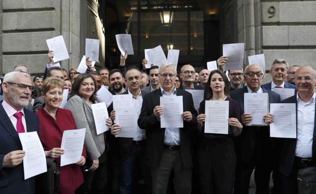 Los alcaldes valencianos, en Madrid. 