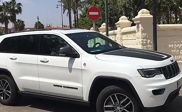 Alemany, a su llegada al hotel. 