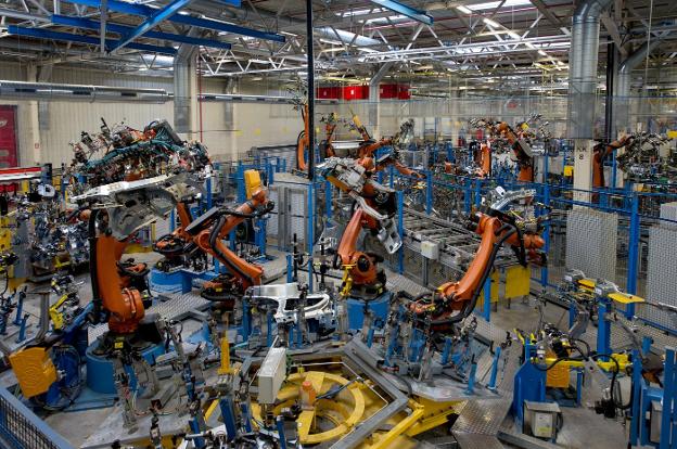 Robots en la factoría valenciana de Ford. 