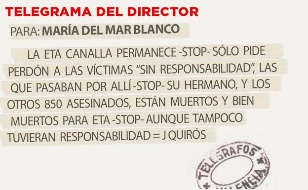 Telegrama para María del Mar Blanco