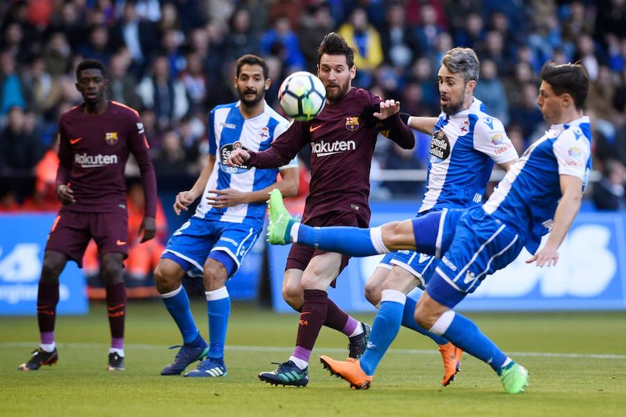 Riazor asiste a la más que probable fiesta de campeón de Liga del Barcelona, que de ganar al Deportivo se aseguraría el entorchado nacional.