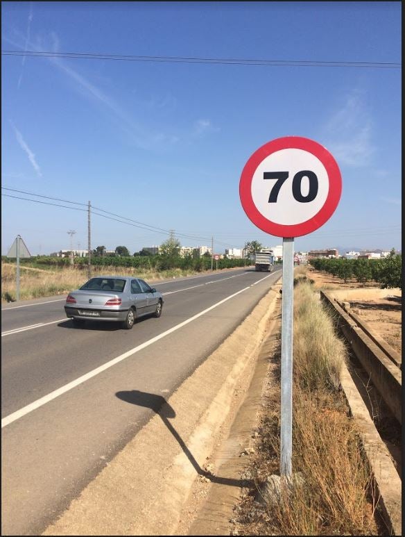 Tramo de carretera por el que circularon a 200 km/h. 