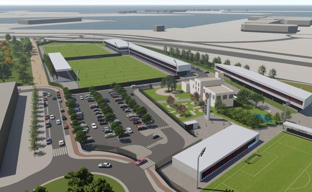 Imagen. Imágenes virtuales de la futura Ciudad Deportiva del Levante UD.