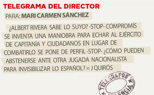 Telegrama para Mari Carmen Sánchez
