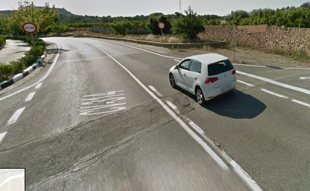 Carretera donde se produjo el accidente mortal. 