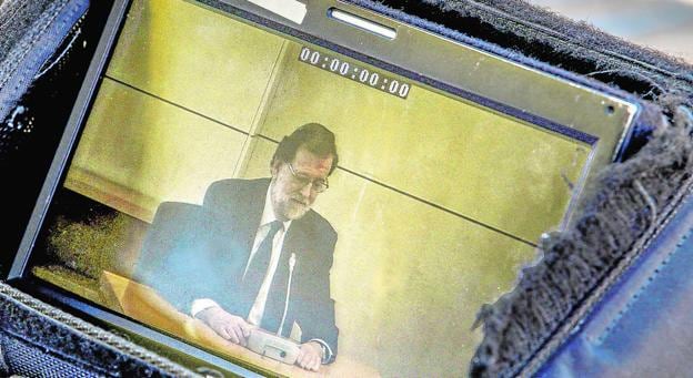 El presidente del Gobierno, Mariano Rajoy declara como testigo el pasado julio en el macrojuicio por corrupción de la 'trama Gürtel'. 