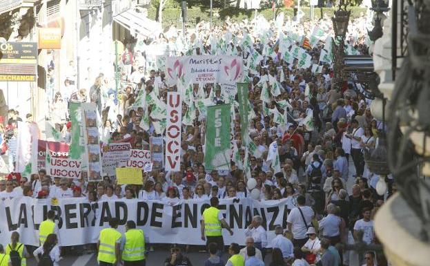 Manifestación del año pasado contra el recorte de aulas en Bachillerato. / 