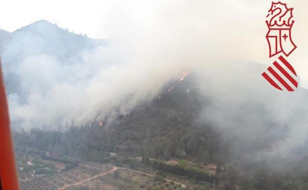 Incendio en Genovés. 