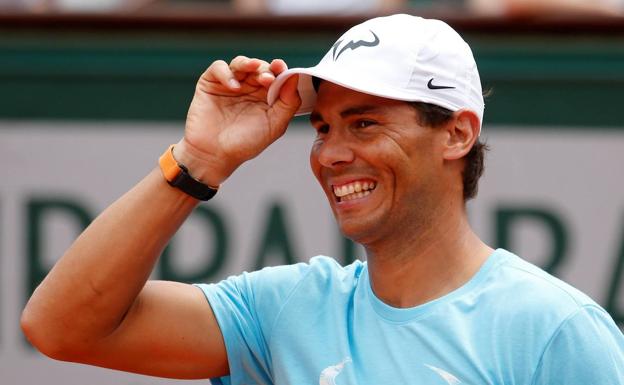 Rafa Nadal, en un entrenamiento en París. 