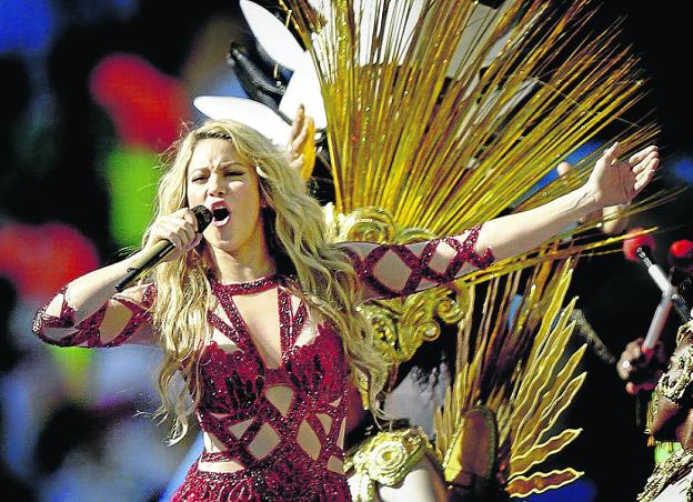Shakira, en una imagen de archivo, durante una actuación. 