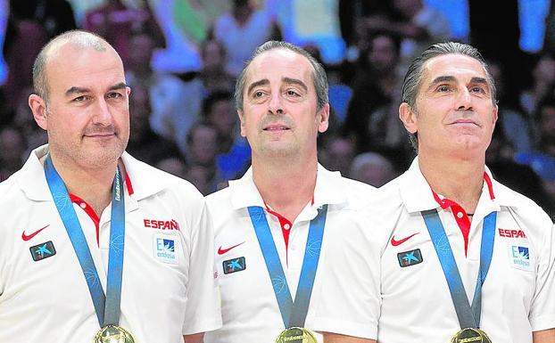 Ponsarnau, Vidorreta y Scariolo con el oro del Eurobasket