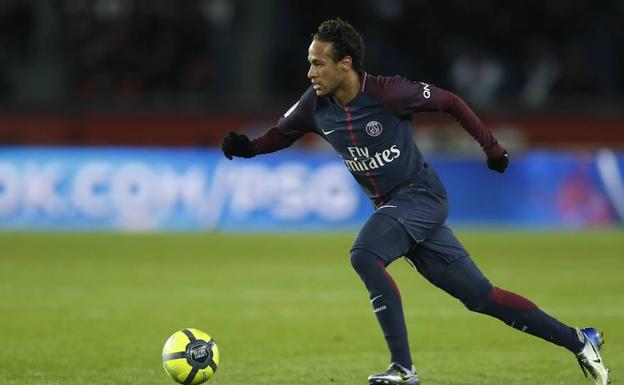 Neymar, con la camiseta del PSG. 
