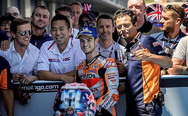 Pedrosa, durante un Gran Premio.