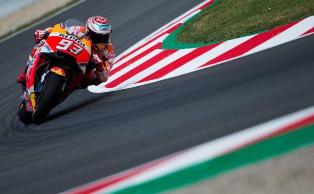 Marc Marquez rueda este viernes en Montmeló. 